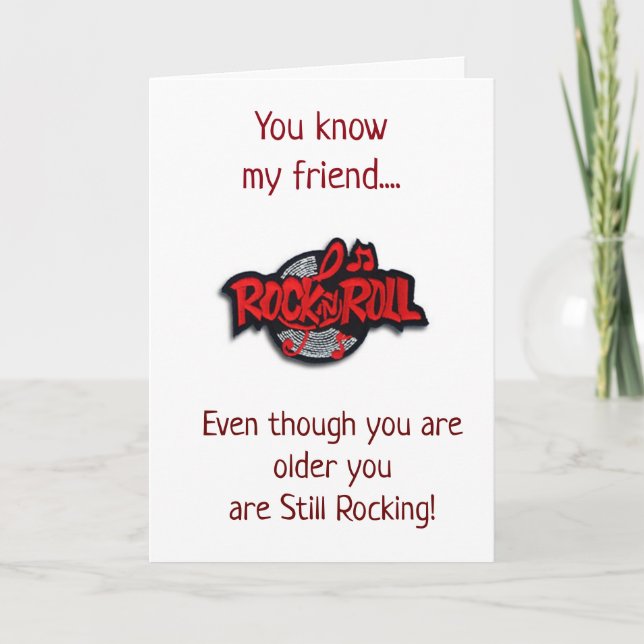 **FRIEND** YOU ROCK ON YOUR BIRTHDAY CARD (Front)