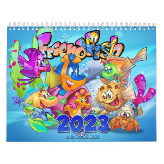 FriendFish cartoon fish  Calendar 2023