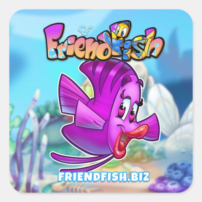 FriendFish cartoon fish stickers (Front)