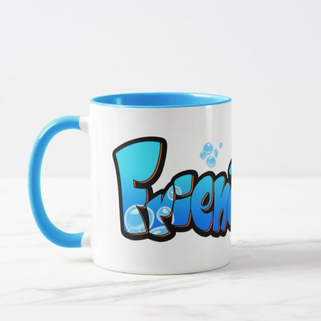 FriendFish cartoon mug  (Left)