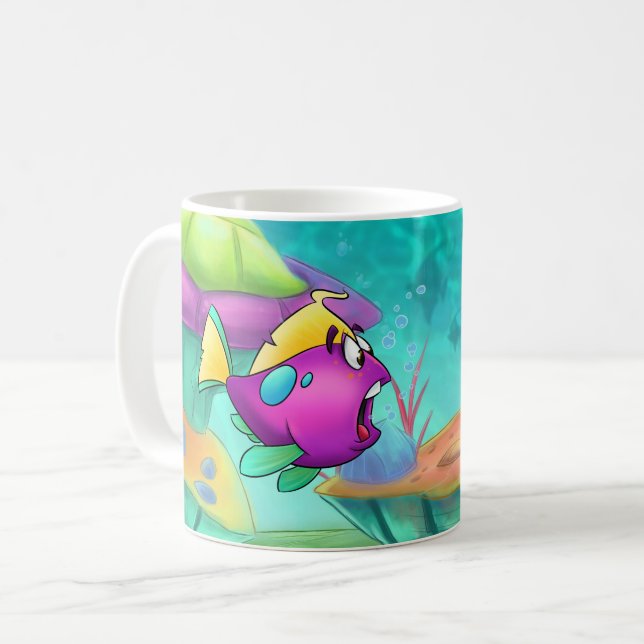 FriendFish cartoon Mug (Front Left)