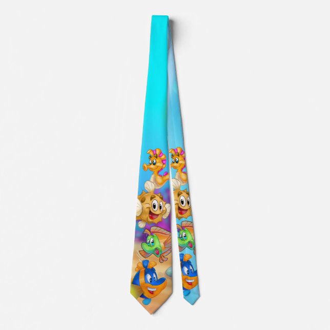FriendFish cartoon Tie (Front)