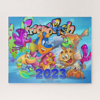 FriendFish cute cartoon fish  Jigsaw Puzzle