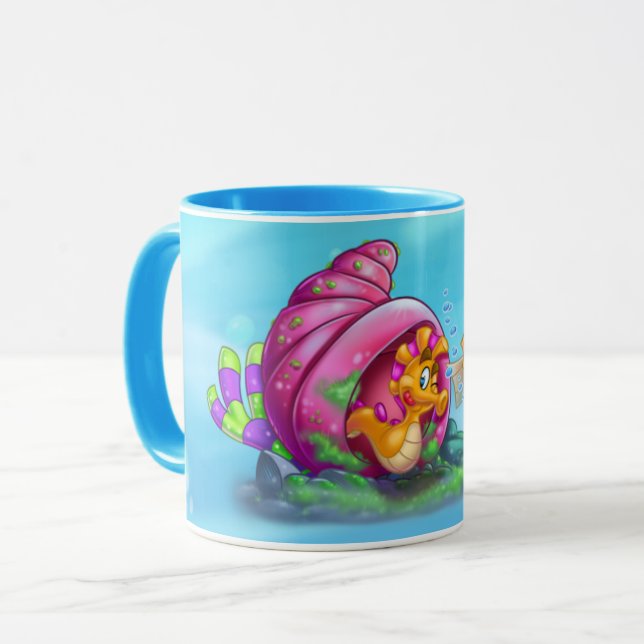 FriendFish cute cartoon fish mug (Front Left)