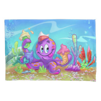 FriendFish cute cartoon fish Pillow Case