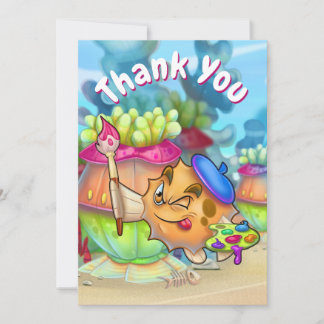 FriendFish cute cartoon thank you greeting card 