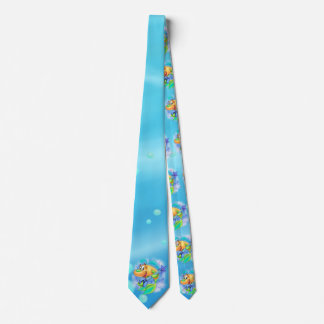 FriendFish cute cartoon tie with fish