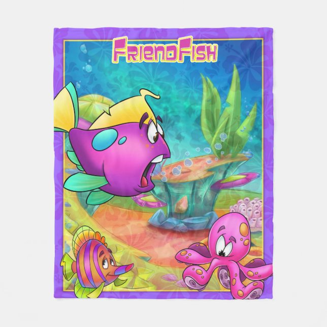 FriendFish Fleece blanket (Front)
