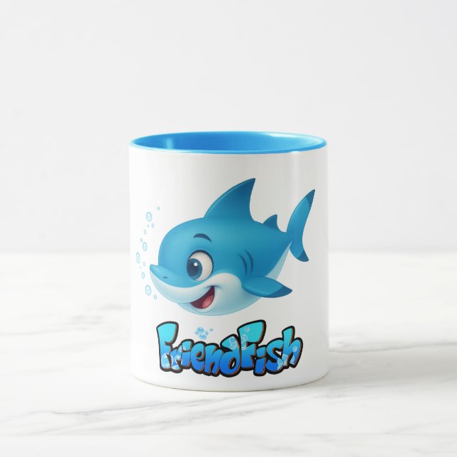 🐠 FriendFish Mug Series – Cute, Colorful (Center)