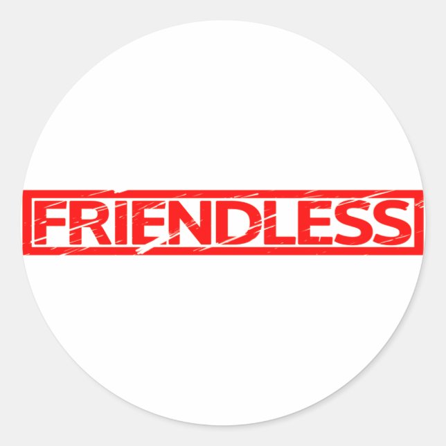 Friendless Stamp Classic Round Sticker (Front)