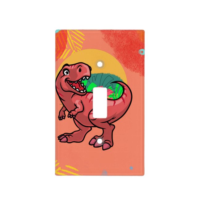 Friendliest Forest Dinosaur  Light Switch Cover (Front)