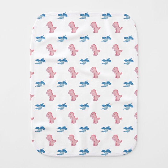 Friendly Adventure Duo Baby Burp Cloth (Front)