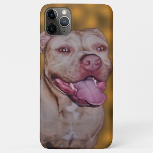 Friendly American Pink Nose Pitbull iPhone 11 Pro Max Case