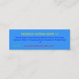 Friendly~Autism~Shop! =) Advertising Cards