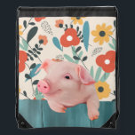 Friendly Baby Pig | Cute Baby Animal Drawstring Bag<br><div class="desc">Carry cuteness with you everywhere with our Friendly Baby Pig Cute Baby Animal Drawstring Bag! This adorable bag features a friendly baby pig design, adding a touch of charm and playfulness to your on-the-go style. It's perfect for storing your essentials while showcasing your love for cute baby animals. Ideal for...</div>
