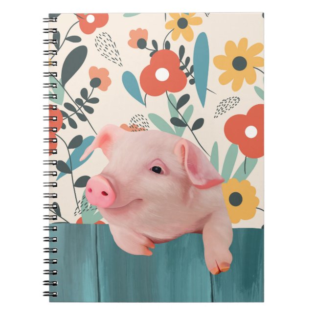 Friendly Baby Pig | Cute Baby Animal Notebook (Front)