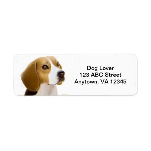 Friendly Beagle Dog Customizable Label