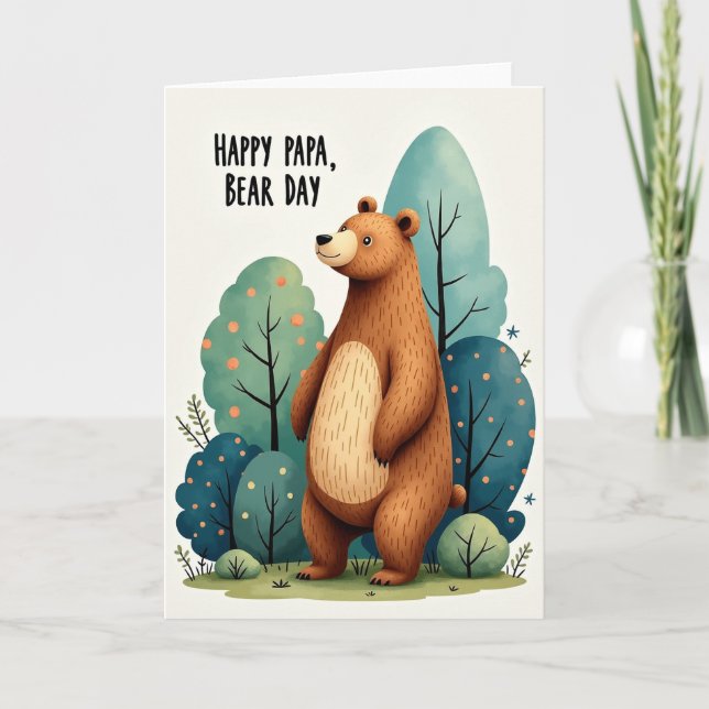 Friendly Bear Fathers Day Card (Front)