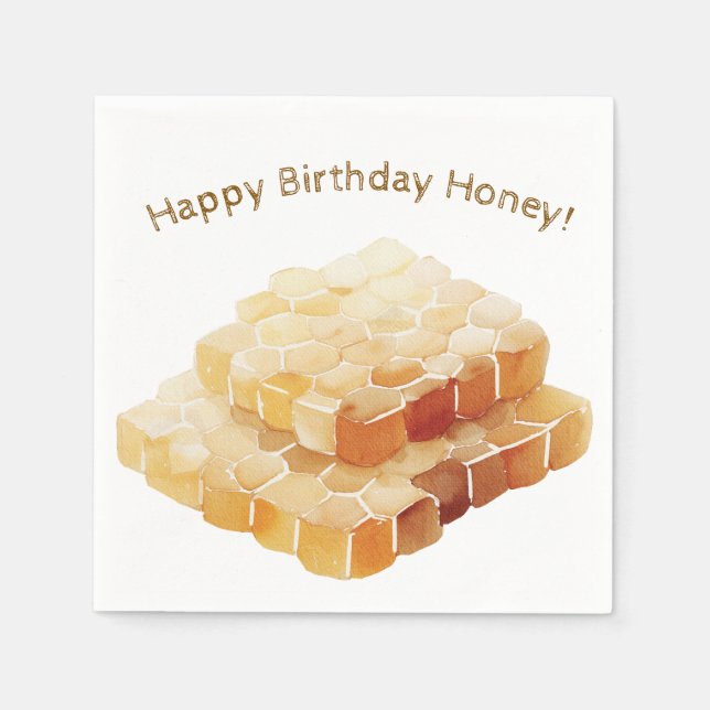 Friendly Bee Cocktail Napkins (Front)