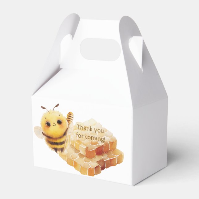 Friendly Bee Favor Boxes (Front Side)