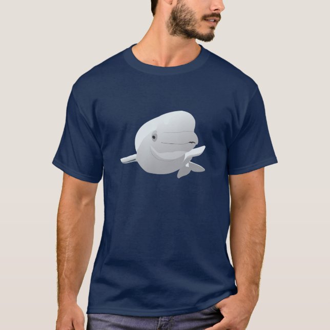 Friendly Beluga Whale T-Shirt (Front)