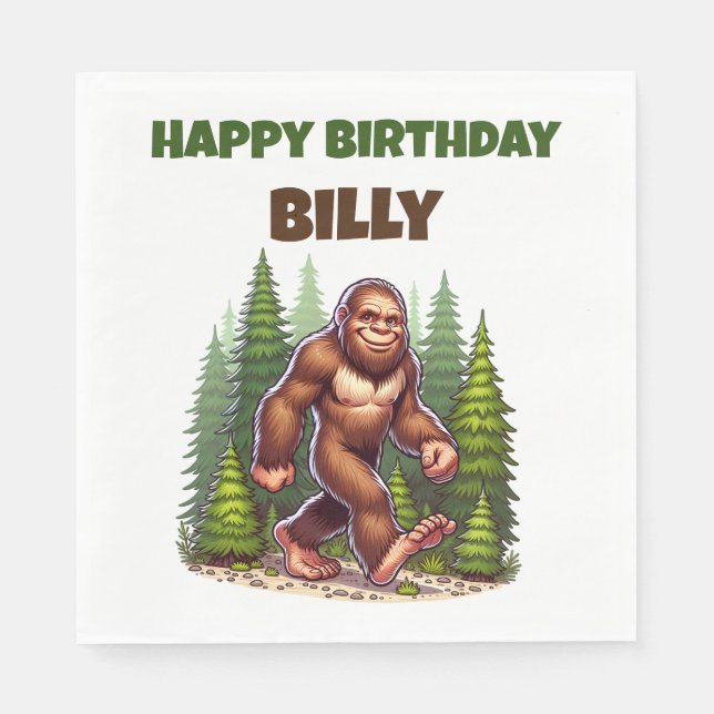 Friendly Bigfoot  Napkins (Front)