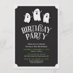 Friendly Birthday Ghost Party Invitation<br><div class="desc">Spooky birthday party invitation featuring 3 friendly white ghosts. You could also use this invitation for a costume party and scary themed parties.

The invitation reads: Birthday Party

Please contact me at claudia@claudiaowen.com if you would like to customize this invitation. Please visit my Zazzle shop http://www.zazzle.com/claudiaowenshop
Design by claudiaowen.com</div>