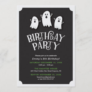 Friendly Birthday Ghost Party Invitation