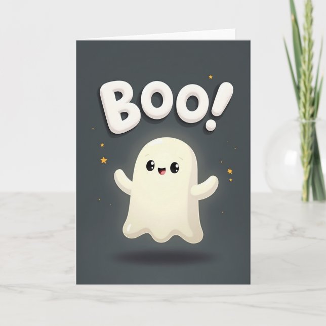 Friendly Boo Greeting Card (Front)