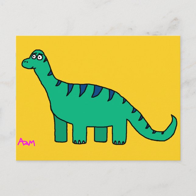 Friendly Brontosaurus Postcard (Front)