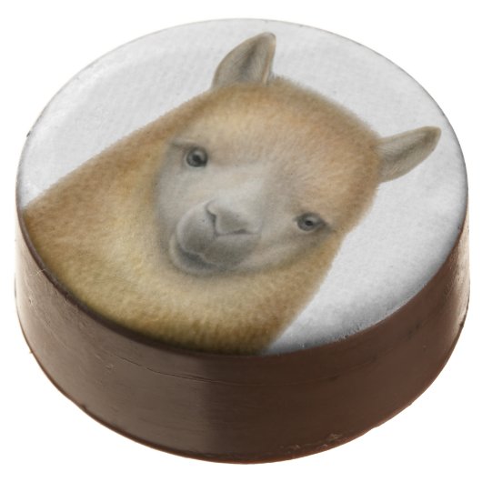 Friendly Brown Alpaca Dipped Oreo Cookies (Angled)