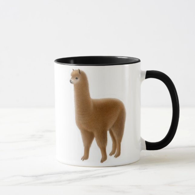 Friendly Brown Alpaca Mug (Right)