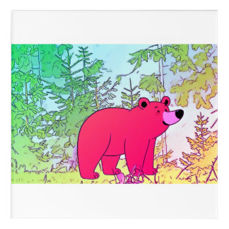 Friendly Brown Bear in Woodland Forest Acrylic Print