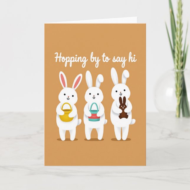 Friendly Bunnies Greeting Card (Front)