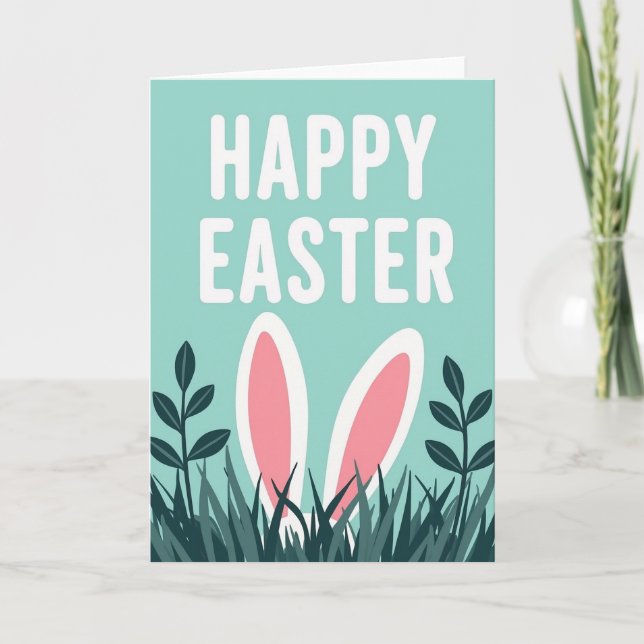 Friendly Bunny Ears Card (Front)