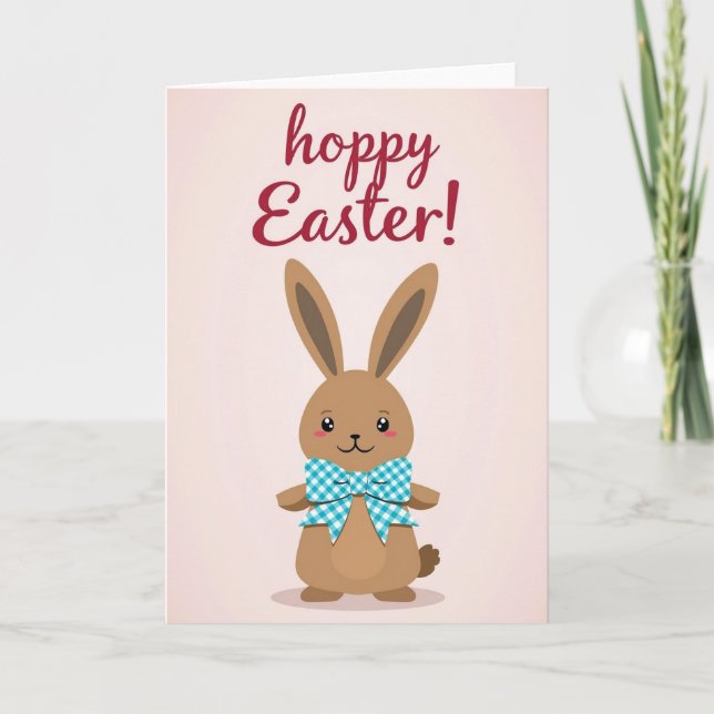 Friendly Bunny Greeting Card (Front)