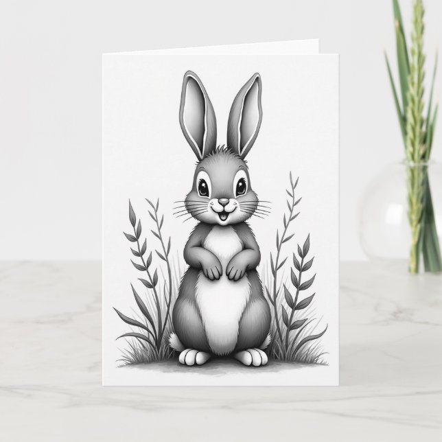 Friendly Bunny Smile Card (Front)