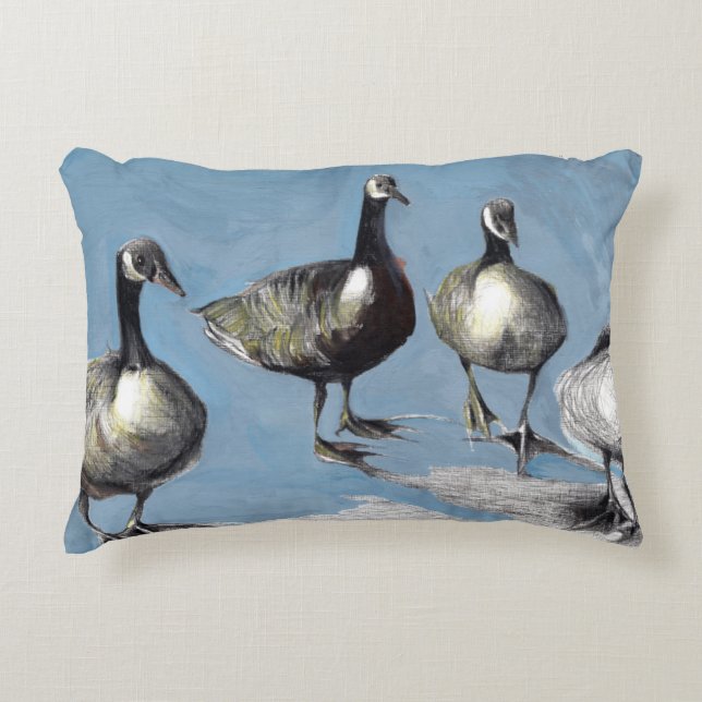 Friendly Canada Geese 2012 Accent Pillow (Front)