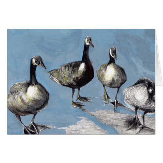 Friendly Canada Geese 2012 Cards (Front Horizontal)