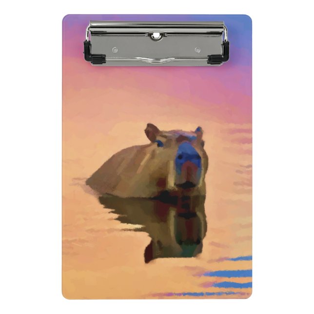 Friendly Capybara Mini Clipboard (Front)