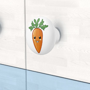 Friendly Carrot Ceramic Knob
