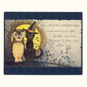 Friendly Cat and Owl - Halloween Childrens Puzzle
