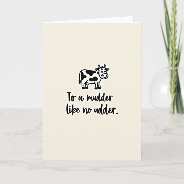 Friendly Cow Mothers Day Card (Front)