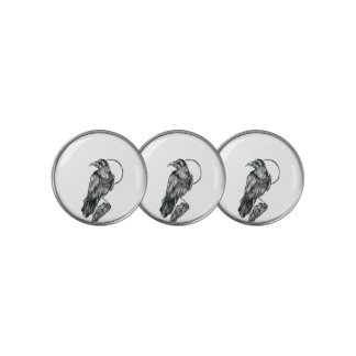 Friendly Crow Golf Ball Marker