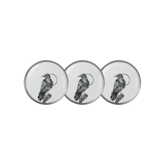 Friendly Crow Golf Ball Marker (3 Up)