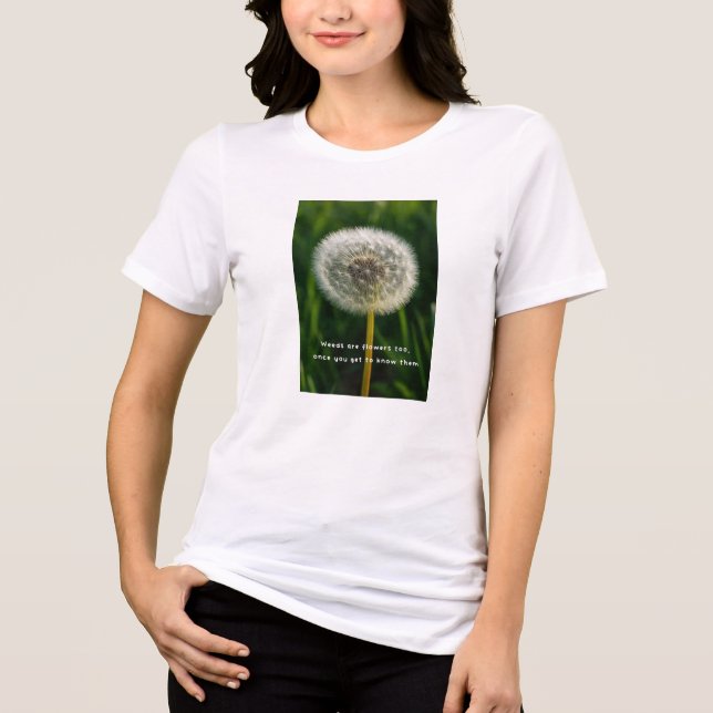 Friendly Dandelion Wildflower Garden Inspiration  Tri-Blend Shirt (Front)