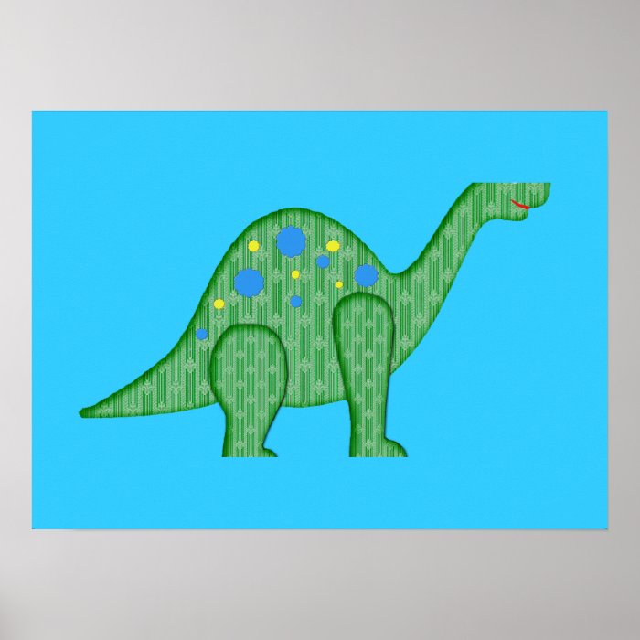 Friendly Dinosaur Poster