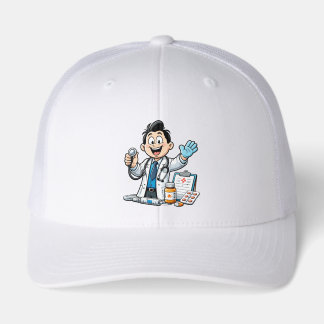 Friendly Doctor Mascot Medical Cartoon Design