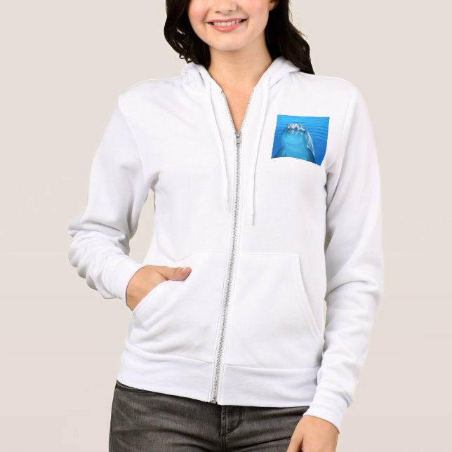 Friendly Dolphin Photo Hoodie (Front)