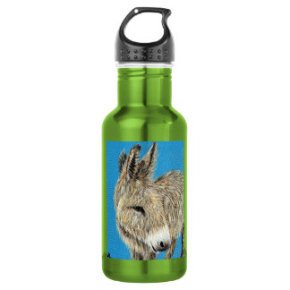 Friendly Donkey Painting Stainless Steel Water Bottle